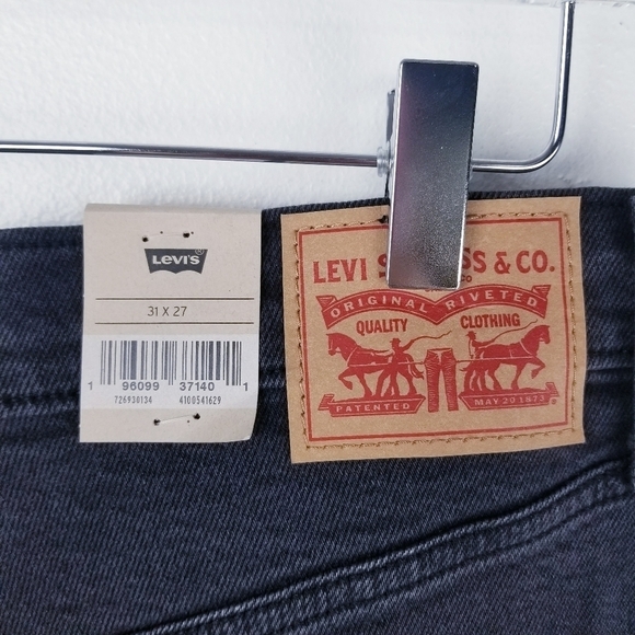 Levi's Black Ribcage Straight Ankle Button Fly Jeans NWT size 31x27 - Picture 4 of 11